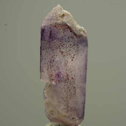 Phantom Amethyst Doppelender Spitzen mit Eisen Brandberg, Namibia 37*13*10mm #13761