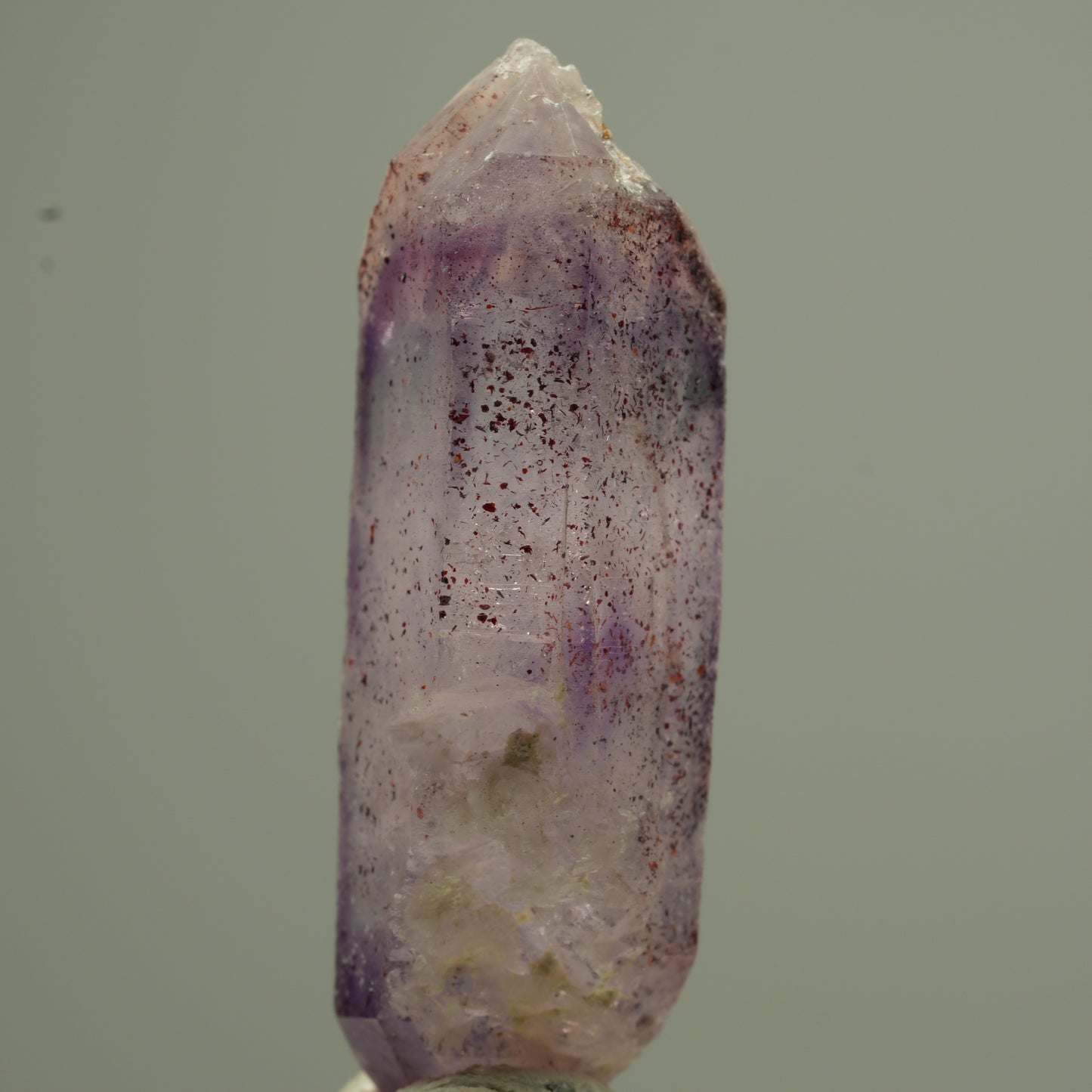 Phantom Amethyst Doppelender Spitzen mit Eisen Brandberg, Namibia 37*13*10mm #13761
