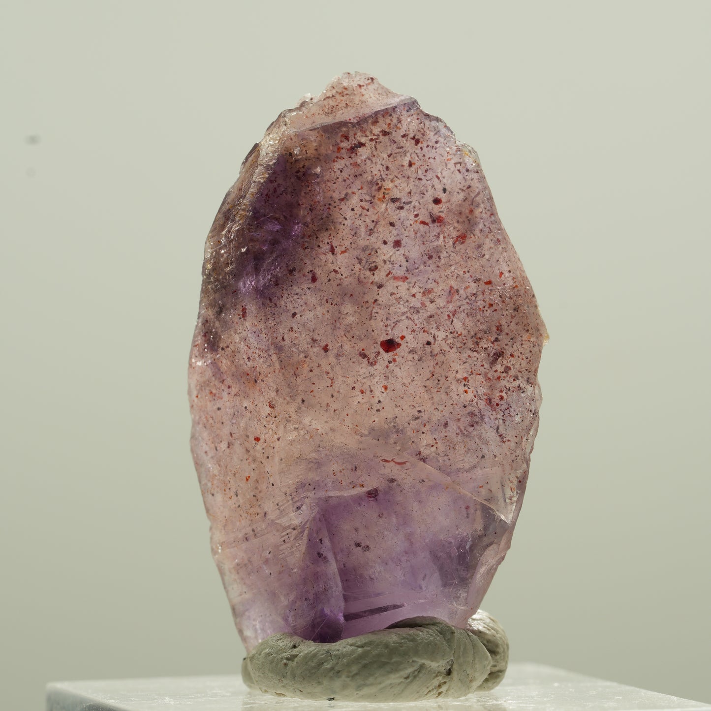 Seltene Phantom Amethyst mit Eisen Spitze Brandberg, Namibia 33*20*11mm #13771