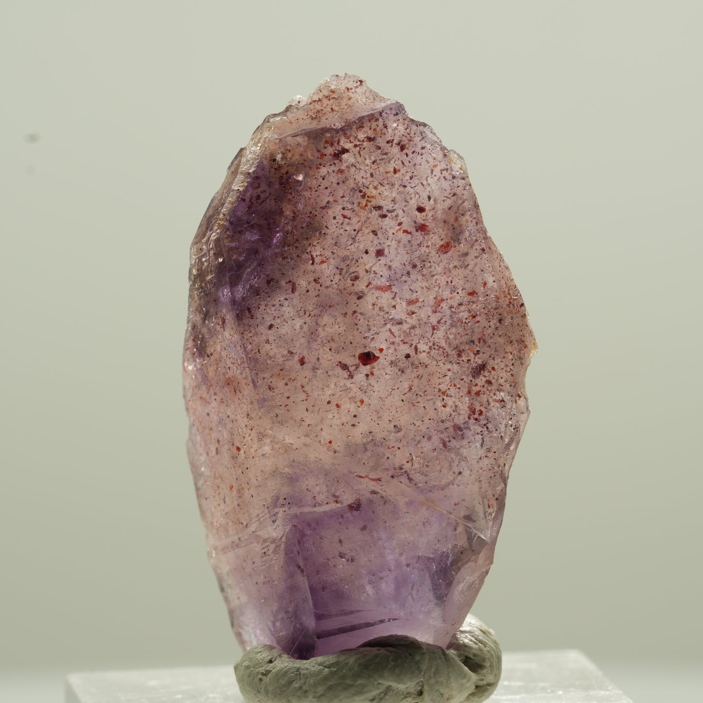 Seltene Phantom Amethyst mit Eisen Spitze Brandberg, Namibia 33*20*11mm #13771