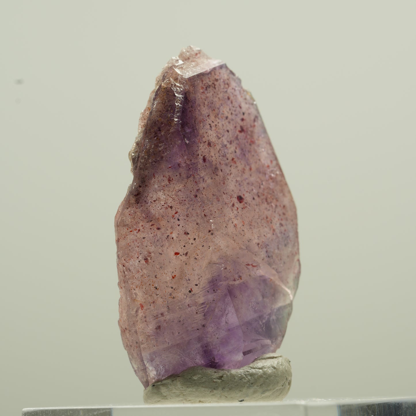 Seltene Phantom Amethyst mit Eisen Spitze Brandberg, Namibia 33*20*11mm #13771