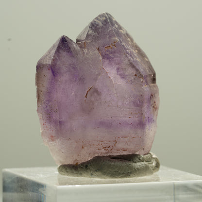 Seltene Phantom Amethyst Zepter mit Eisen Spitze Brandberg, Namibia 28*23*15mm #13773