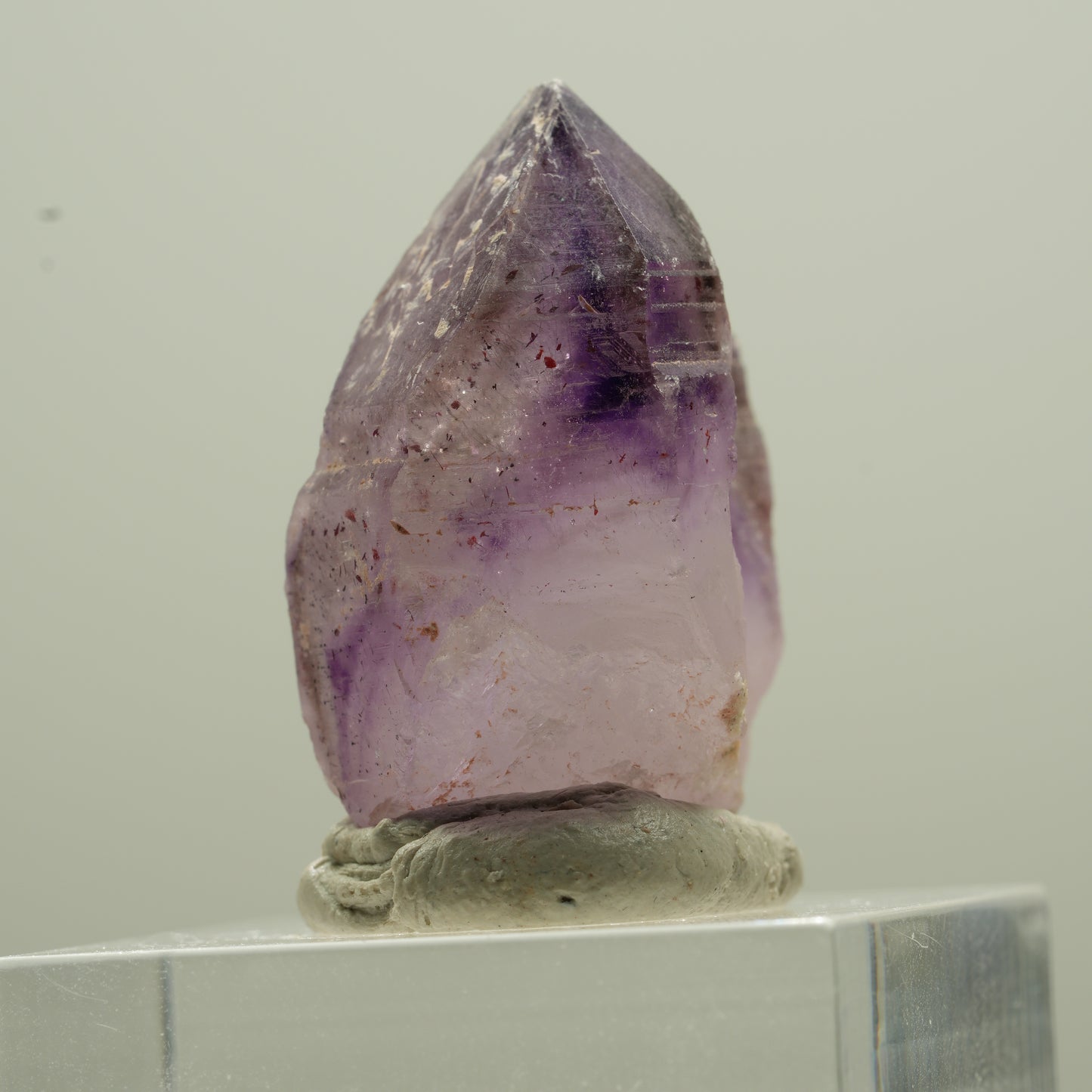 Seltene Phantom Amethyst Zepter mit Eisen Spitze Brandberg, Namibia 28*23*15mm #13773