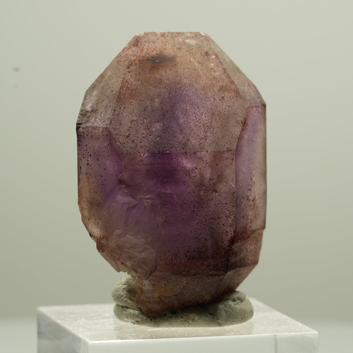 Sceptre d'améthyste fantôme rare avec pointe de fer Brandberg, Namibie 37*22*22mm #13775