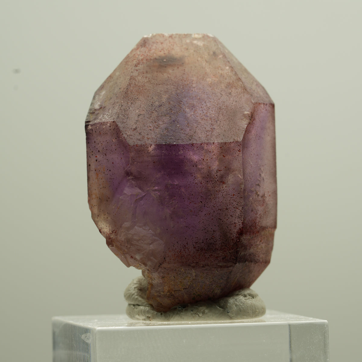 Sceptre d'améthyste fantôme rare avec pointe de fer Brandberg, Namibie 37*22*22mm #13775