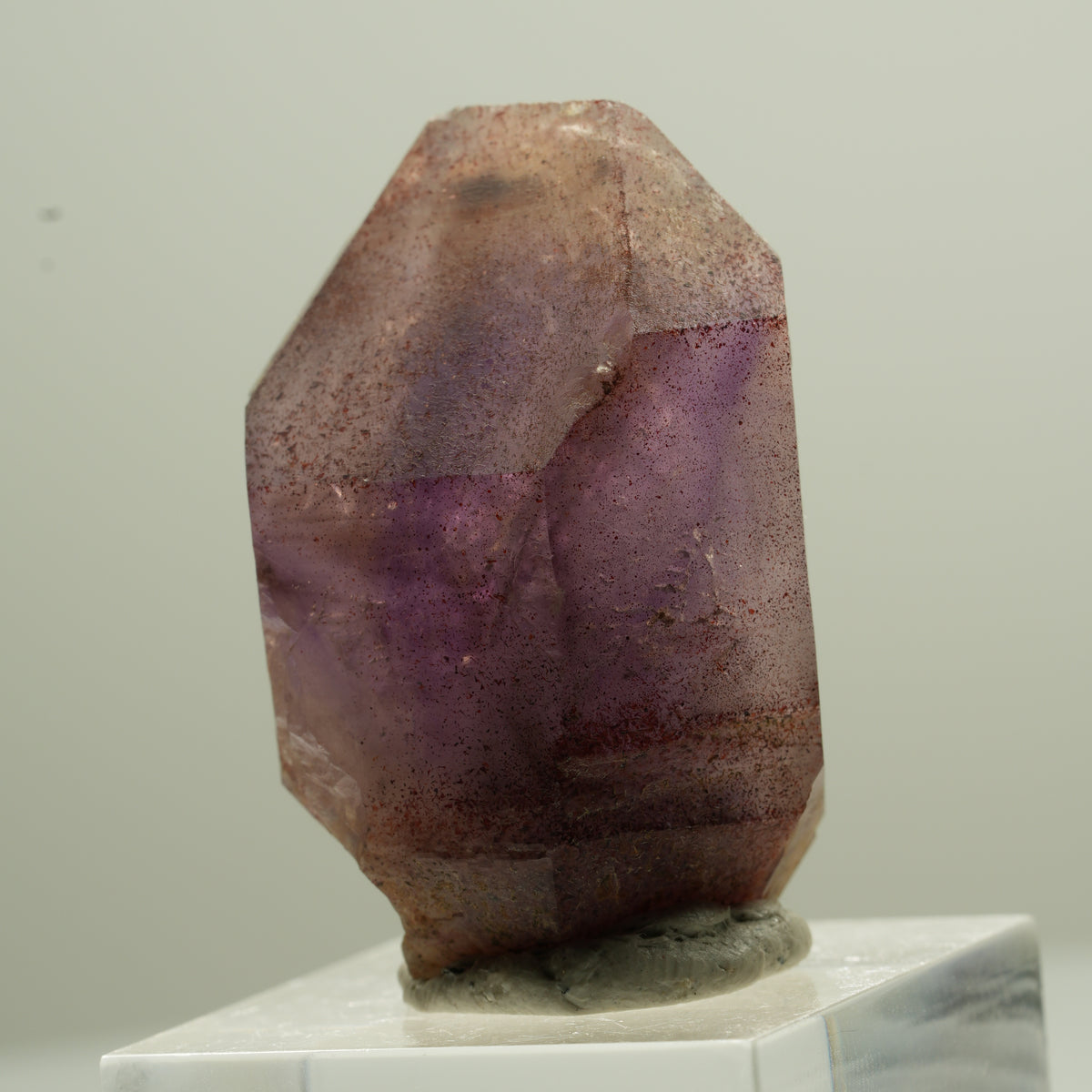 Sceptre d'améthyste fantôme rare avec pointe de fer Brandberg, Namibie 37*22*22mm #13775