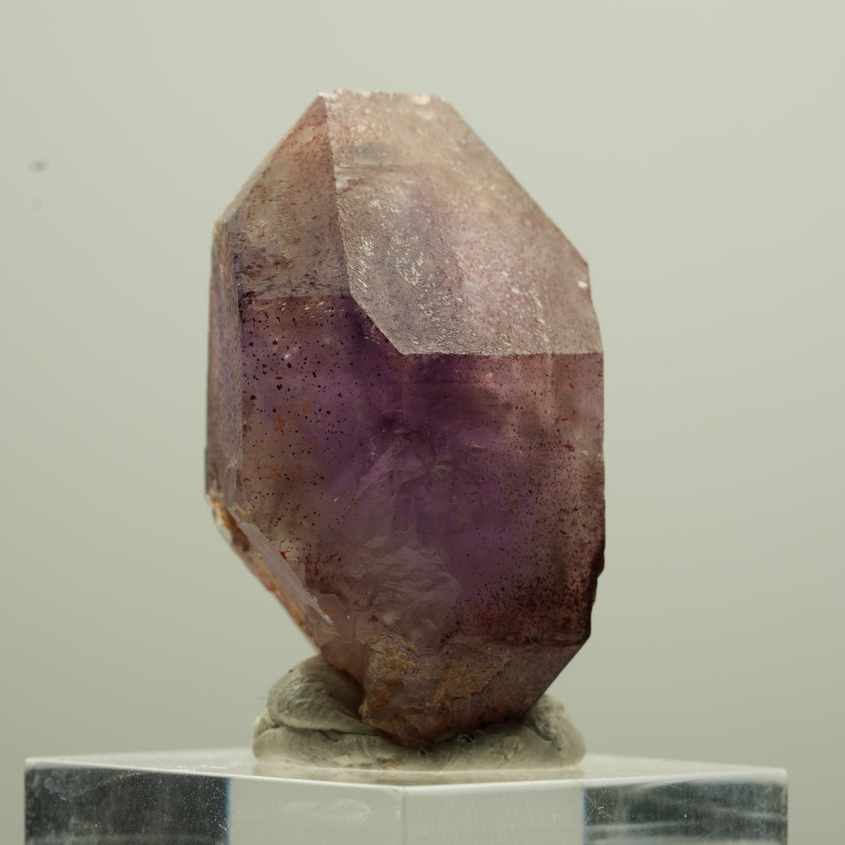 Sceptre d'améthyste fantôme rare avec pointe de fer Brandberg, Namibie 37*22*22mm #13775