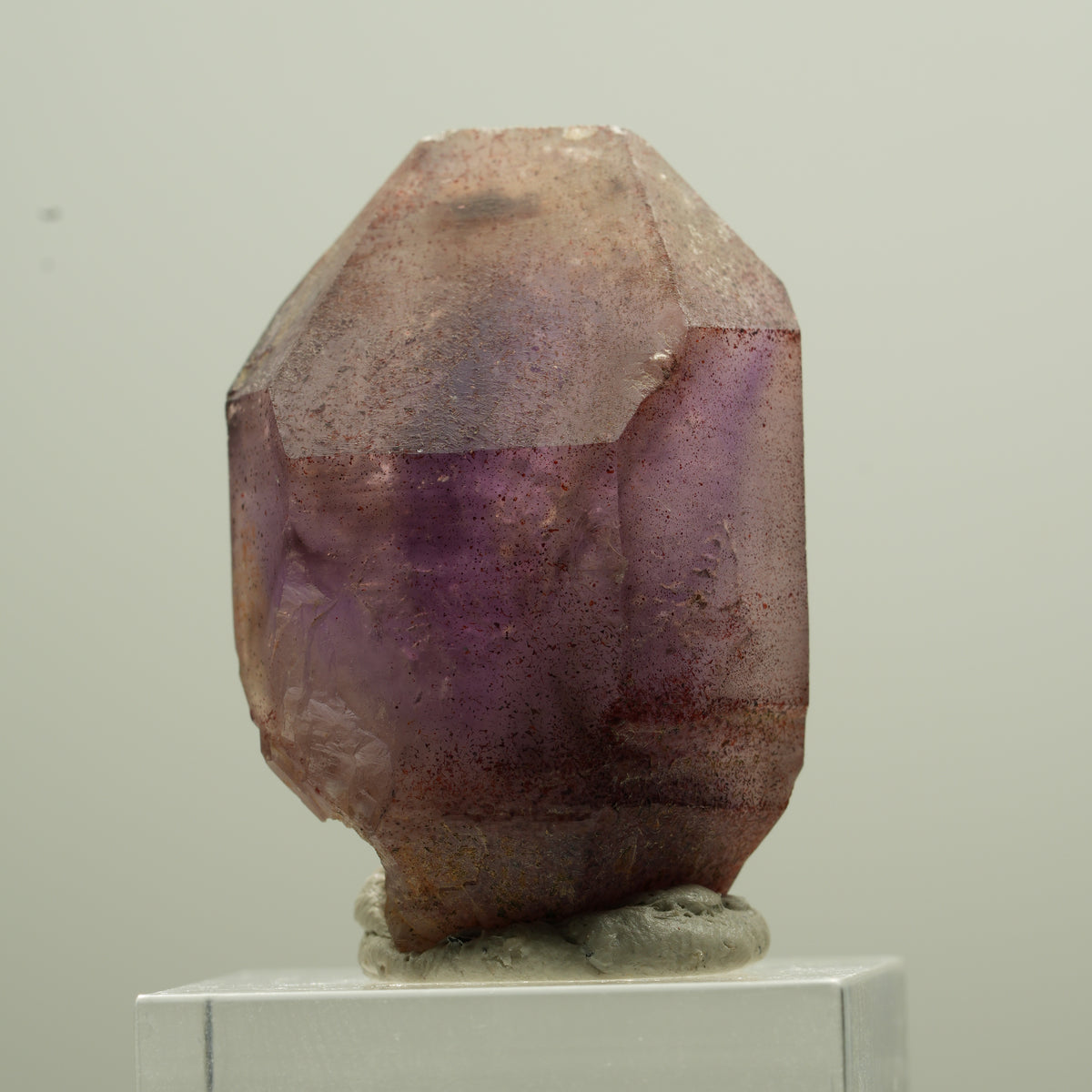 Sceptre d'améthyste fantôme rare avec pointe de fer Brandberg, Namibie 37*22*22mm #13775