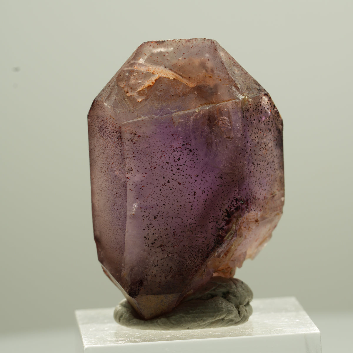 Sceptre d'améthyste fantôme rare avec pointe de fer Brandberg, Namibie 37*22*22mm #13775