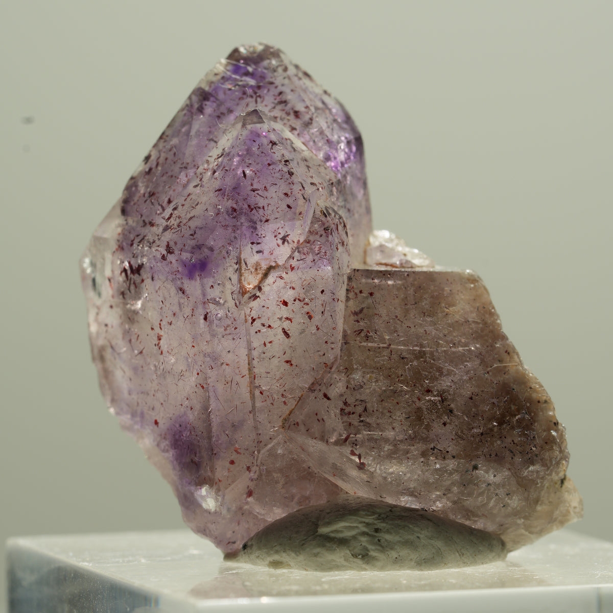 Sceptre d'améthyste fantôme rare avec pointe de fer Brandberg, Namibie 30*20*17mm #13776