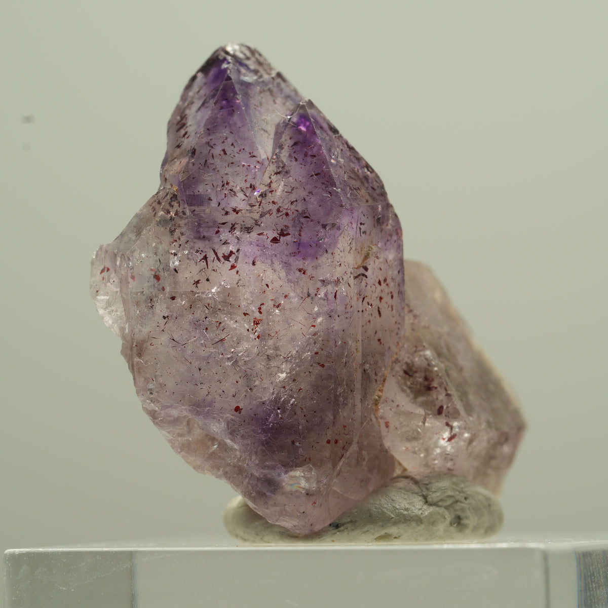 Sceptre d'améthyste fantôme rare avec pointe de fer Brandberg, Namibie 30*20*17mm #13776