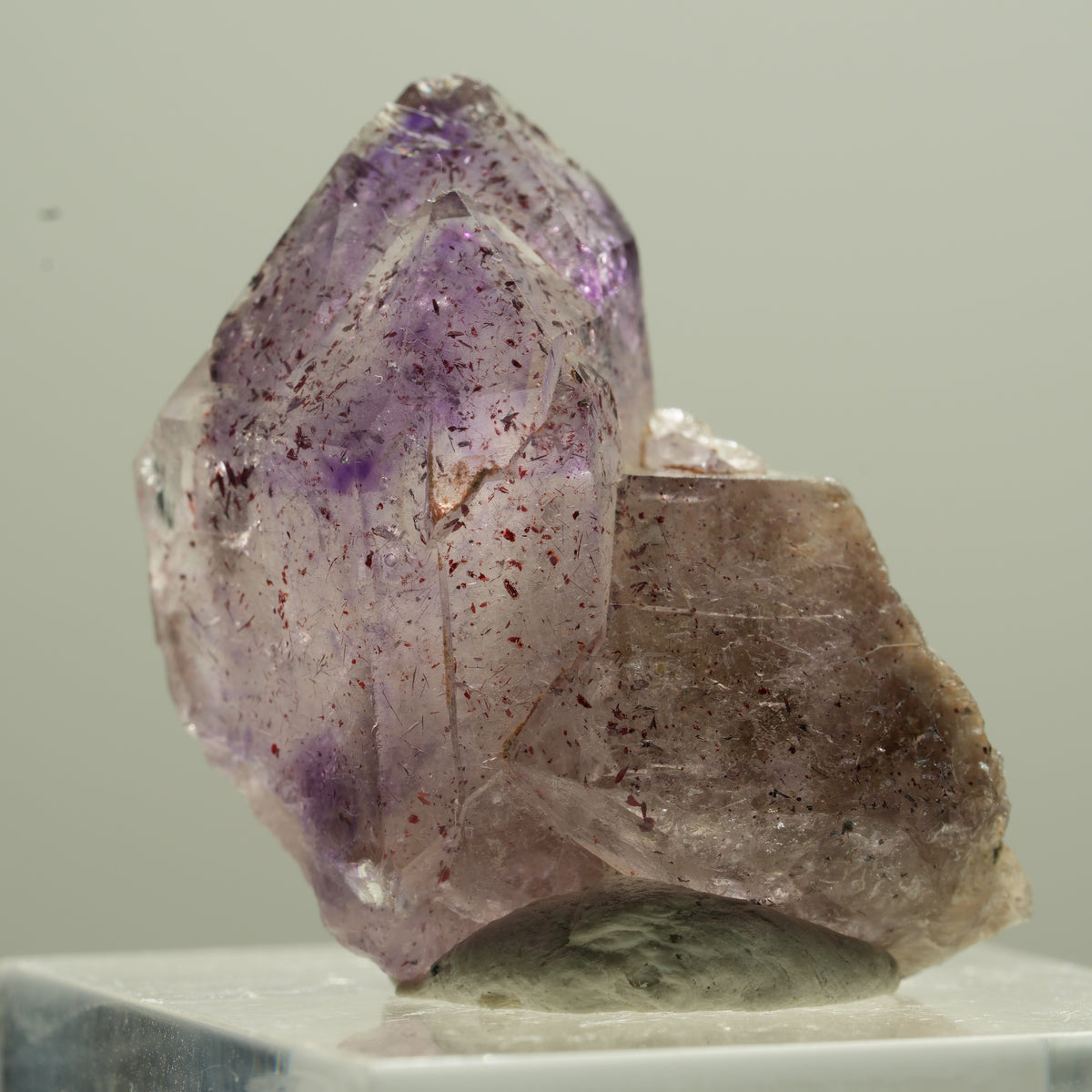 Sceptre d'améthyste fantôme rare avec pointe de fer Brandberg, Namibie 30*20*17mm #13776