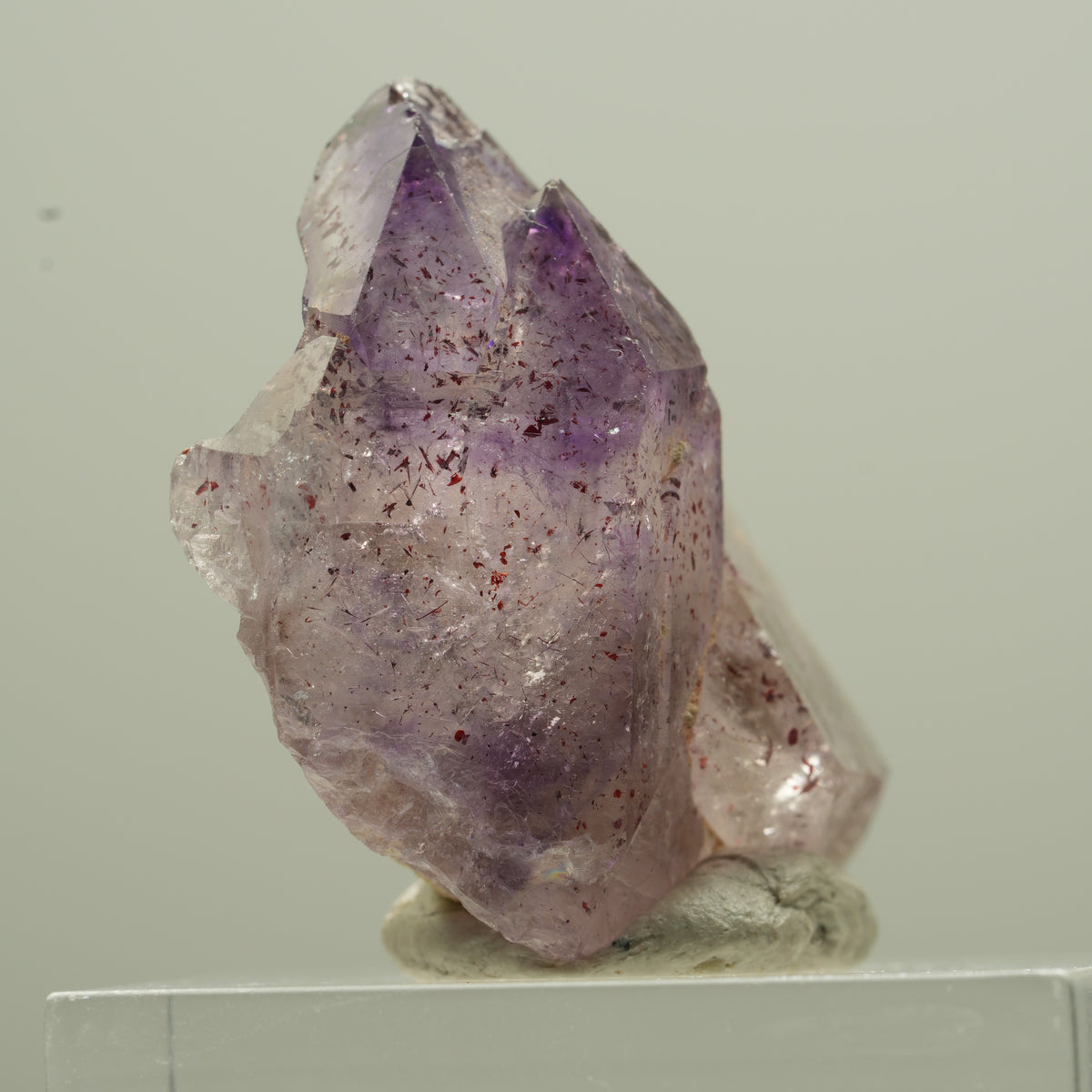 Sceptre d'améthyste fantôme rare avec pointe de fer Brandberg, Namibie 30*20*17mm #13776
