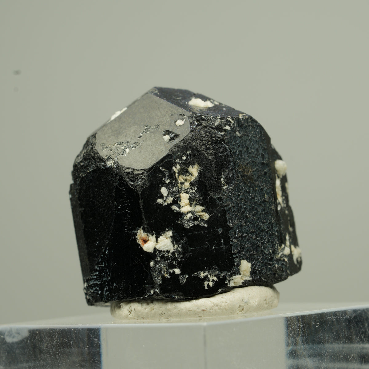 Seltener Schörl Turmalin Kristall mit Orthoklas, schwarz Erongo, Namibia 22*22*21mm #13788