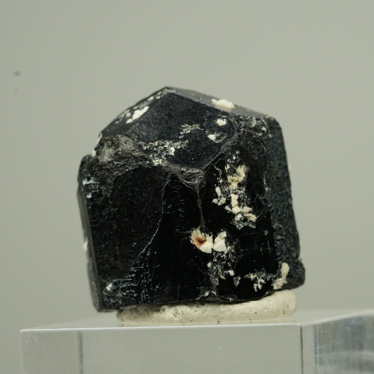 Seltener Schörl Turmalin Kristall mit Orthoklas, schwarz Erongo, Namibia 22*22*21mm #13788
