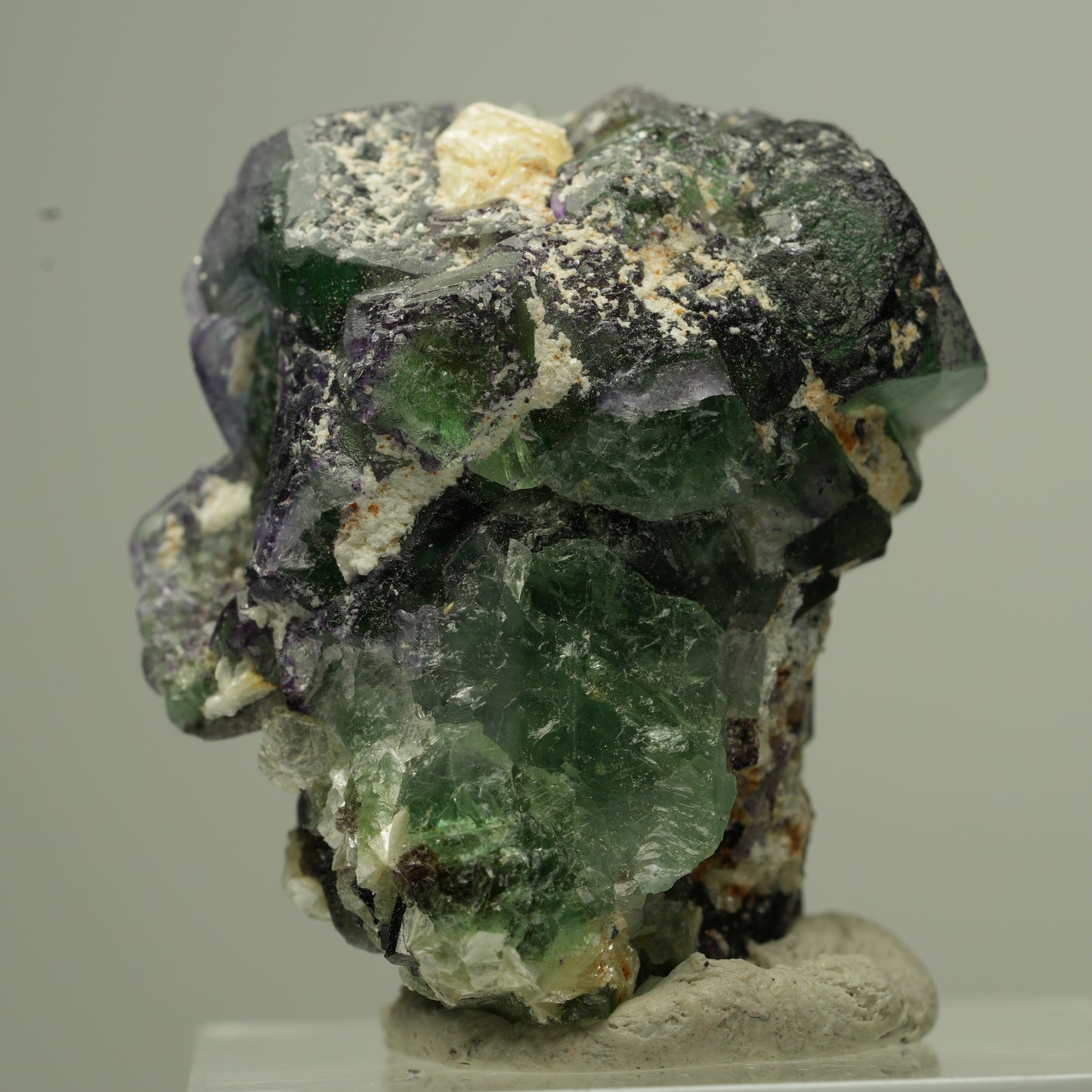 Phantom Fluorit Würfel, Schörl Turmalin, Muskovit Erongo, Namibia 31*27*22mm #13798