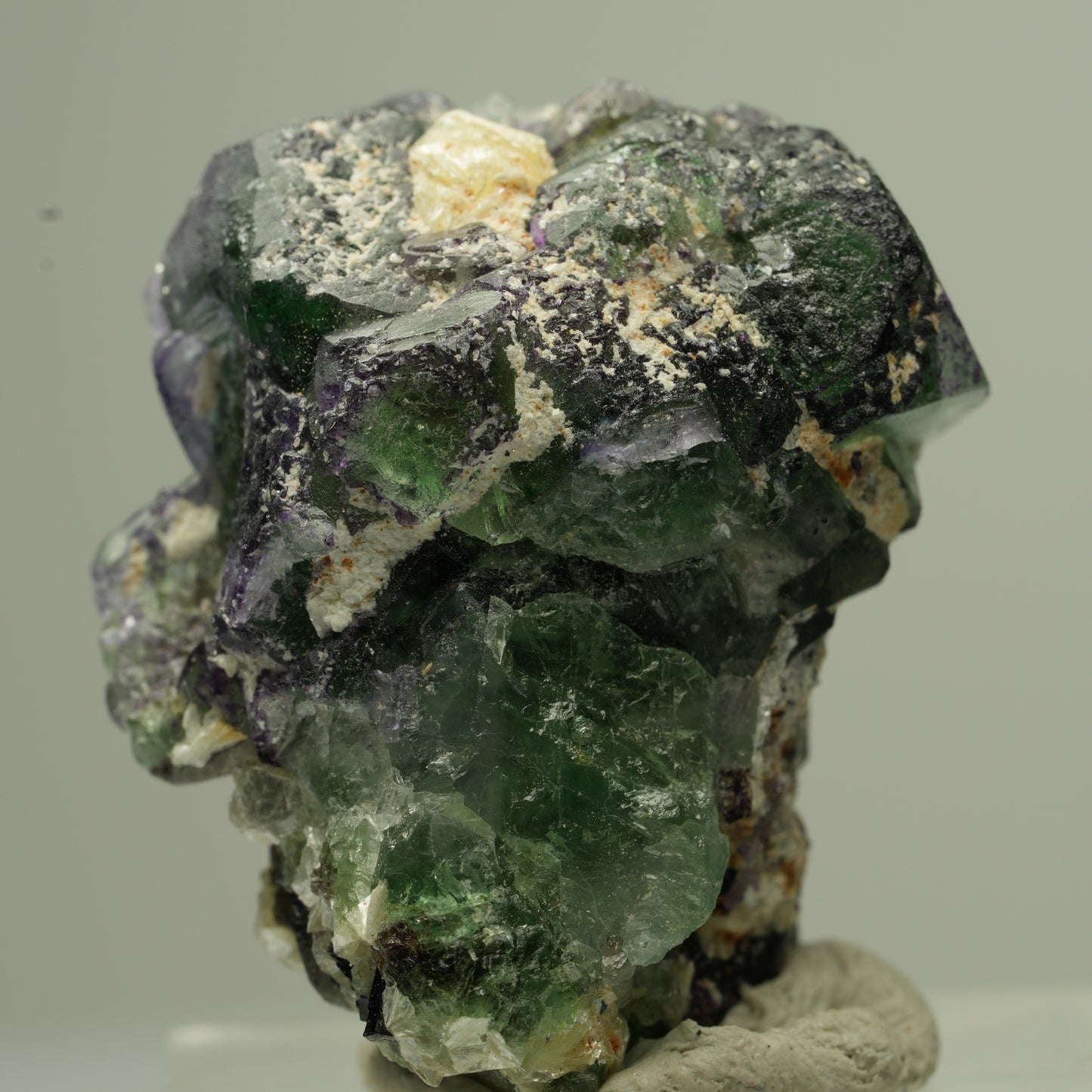 Phantom Fluorit Würfel, Schörl Turmalin, Muskovit Erongo, Namibia 31*27*22mm #13798
