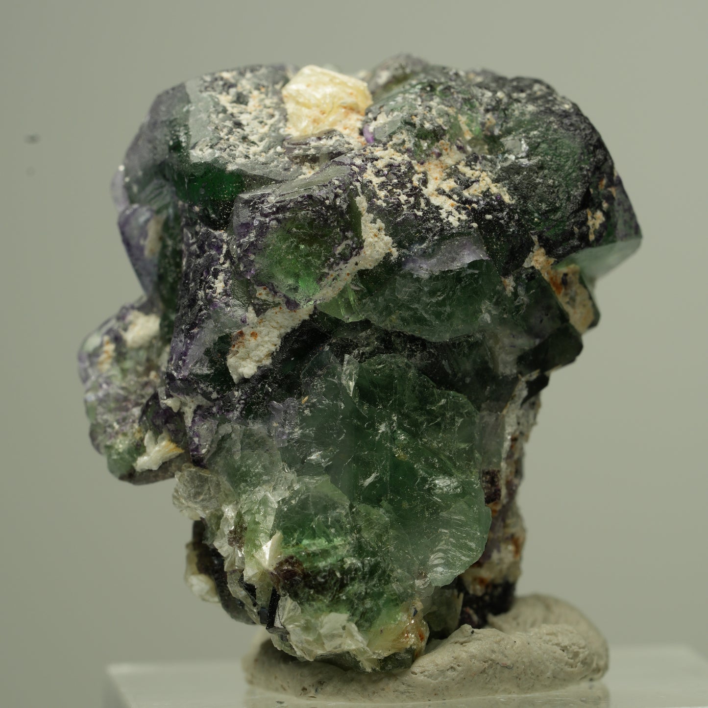Phantom Fluorit Würfel, Schörl Turmalin, Muskovit Erongo, Namibia 31*27*22mm #13798