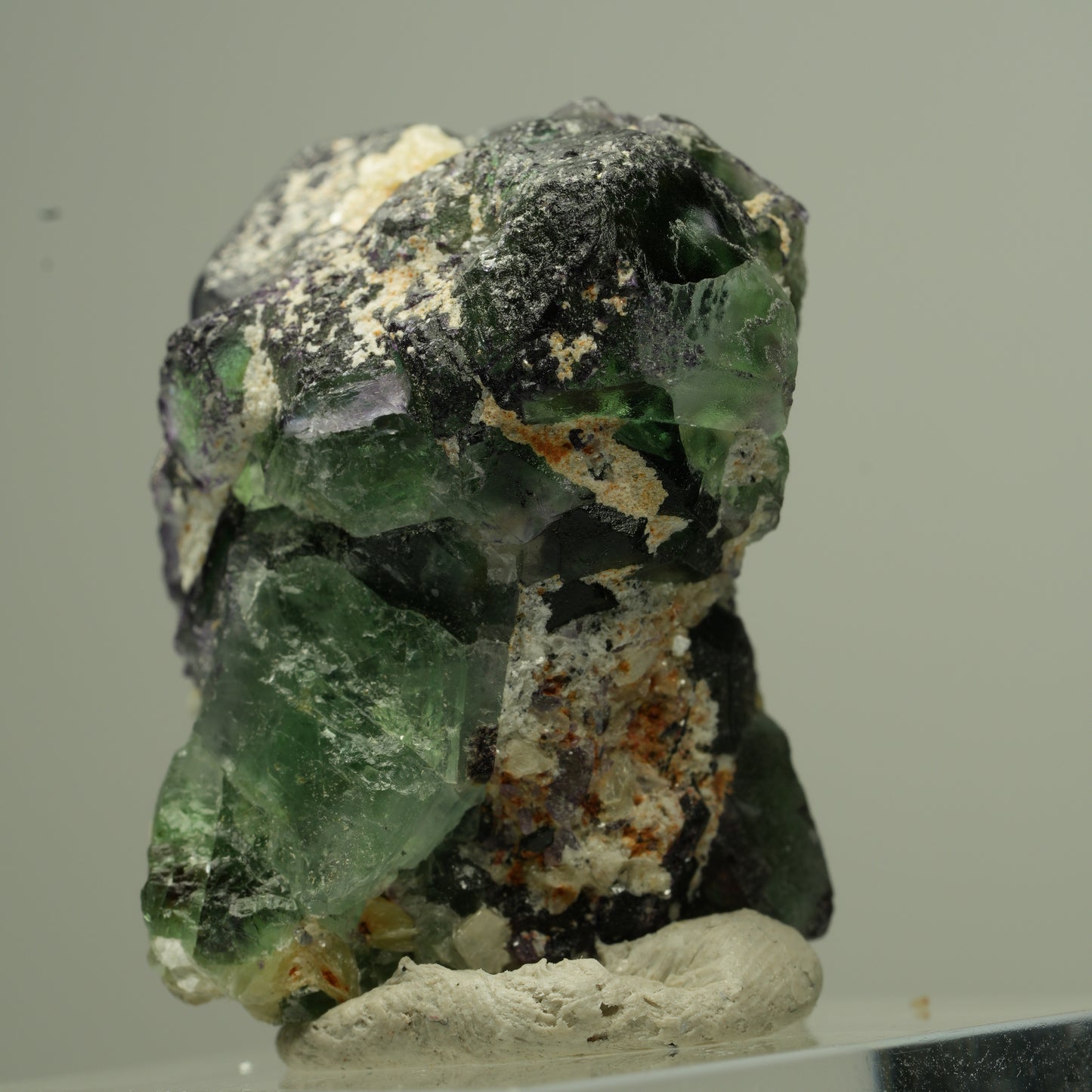 Phantom Fluorit Würfel, Schörl Turmalin, Muskovit Erongo, Namibia 31*27*22mm #13798