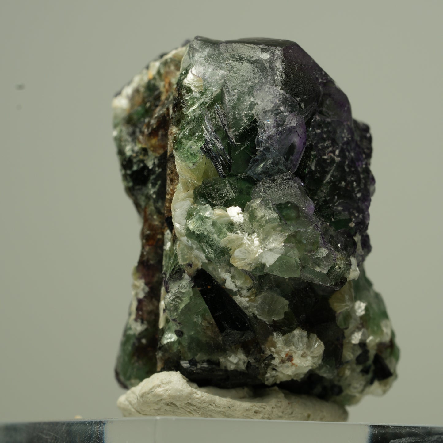 Phantom Fluorit Würfel, Schörl Turmalin, Muskovit Erongo, Namibia 31*27*22mm #13798
