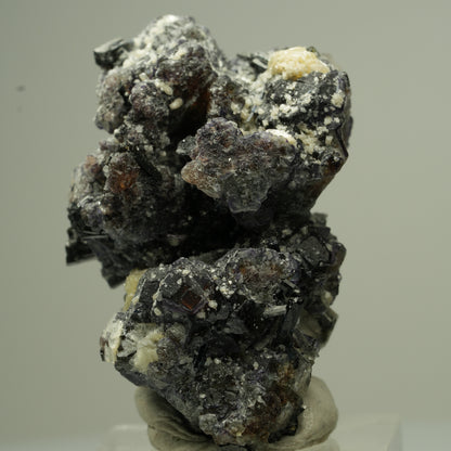 Bunte Phantom Fluorit, Schörl Turmalin, Hyalit Opal, Muskovit Erongo, Namibia 48*33*22mm #13799