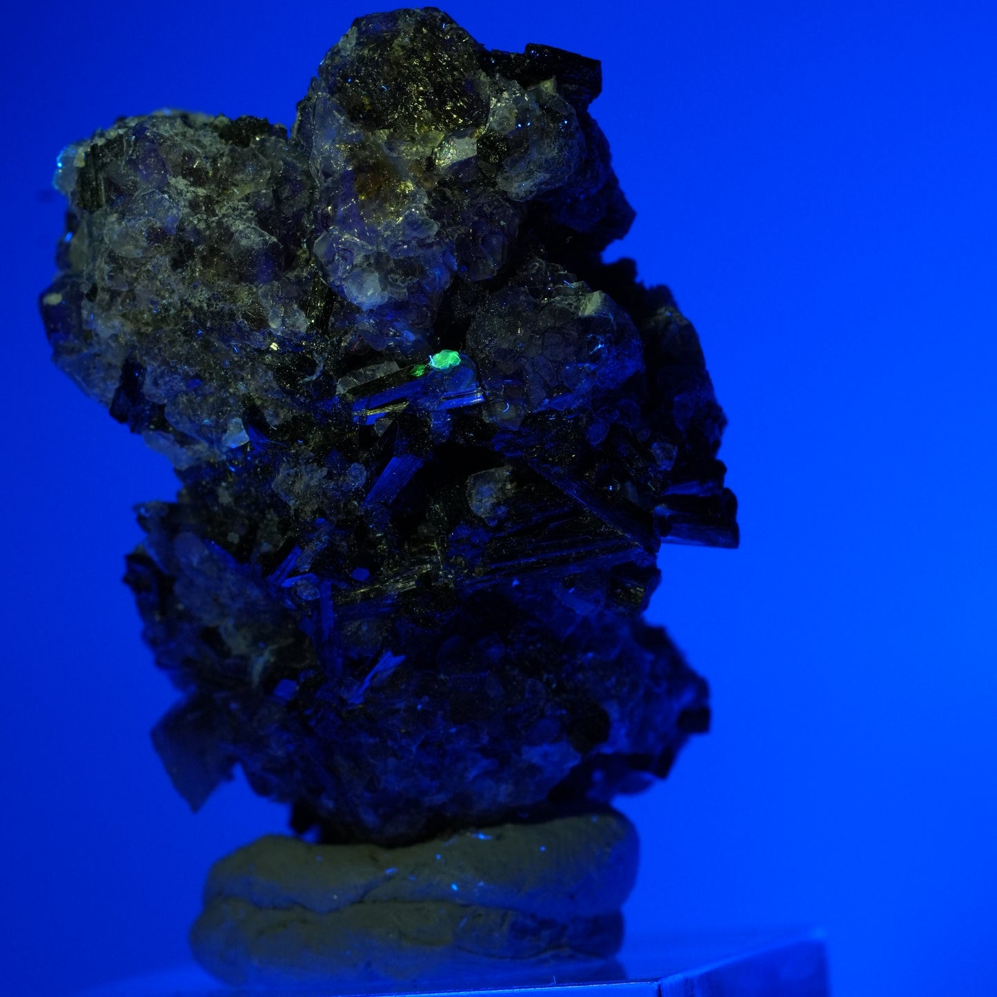 Bunte Phantom Fluorit, Schörl Turmalin, Hyalit Opal, Muskovit Erongo, Namibia 48*33*22mm #13799