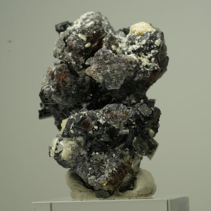 Bunte Phantom Fluorit, Schörl Turmalin, Hyalit Opal, Muskovit Erongo, Namibia 48*33*22mm #13799