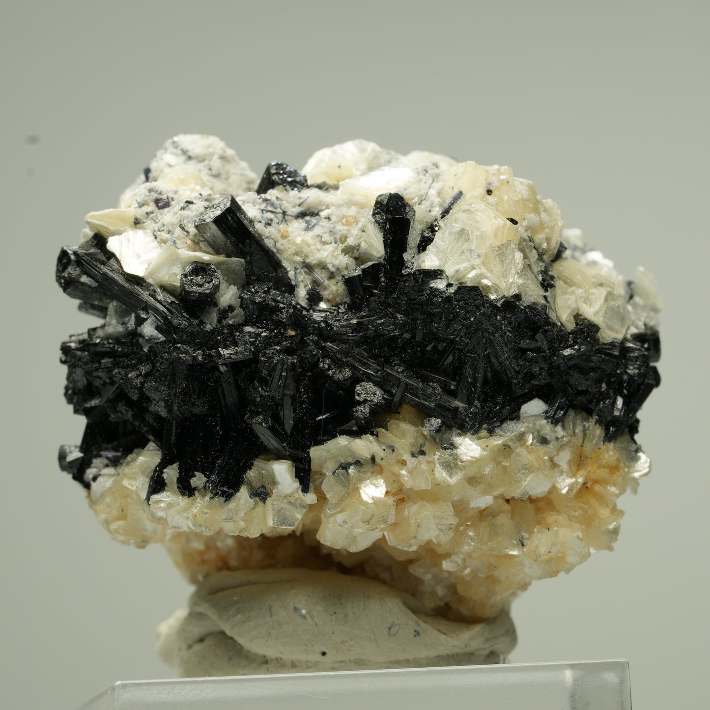 Bunte Phantom Fluorit Würfel, Schörl Turmalin, Muskovit Erongo, Namibia 36*34*28mm #13802