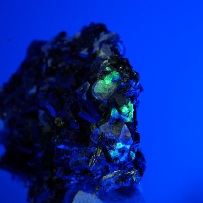 Bunte Phantom Fluorit, Schörl Turmalin, Hyalit Opal, Muskovit Erongo, Namibia 41*34*21mm #13804