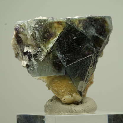 Bunte Phantom Fluorit, Schörl Turmalin, Hyalit Opal, Muskovit Erongo, Namibia 33*32*27mm #13811