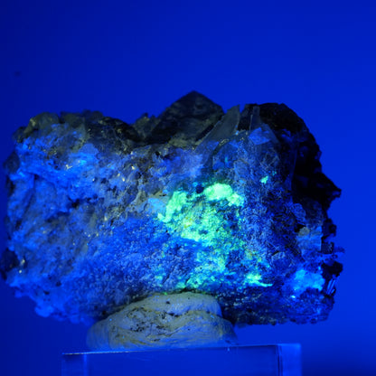 Bunte Phantom Fluorit, Schörl, Hyalit, Rauchquarz, Muskovit Erongo, Namibia 49*38*34mm #13813