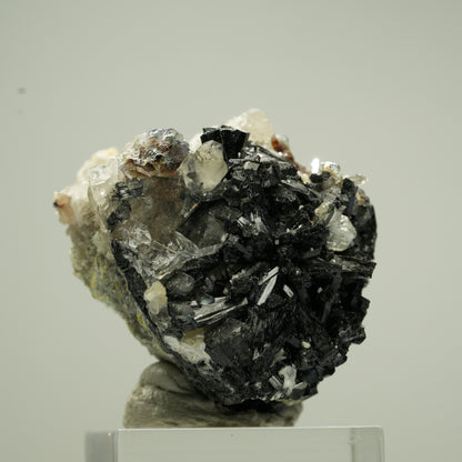 Bunte Phantom Fluorit, Schörl, Hyalit, Rauchquarz, Muskovit Erongo, Namibia 49*38*34mm #13813