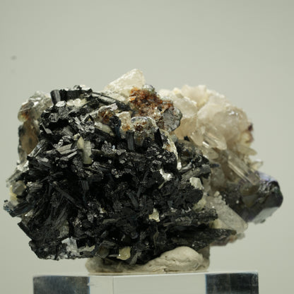 Bunte Phantom Fluorit, Schörl, Hyalit, Rauchquarz, Muskovit Erongo, Namibia 49*38*34mm #13813