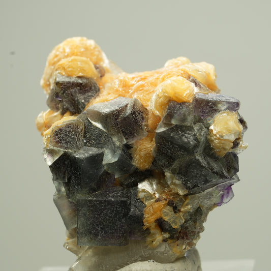 Bunte Phantom Fluorit, Schörl Turmalin, Muskovit, Rauchquarz Erongo, Namibia 33*28*19mm #13814