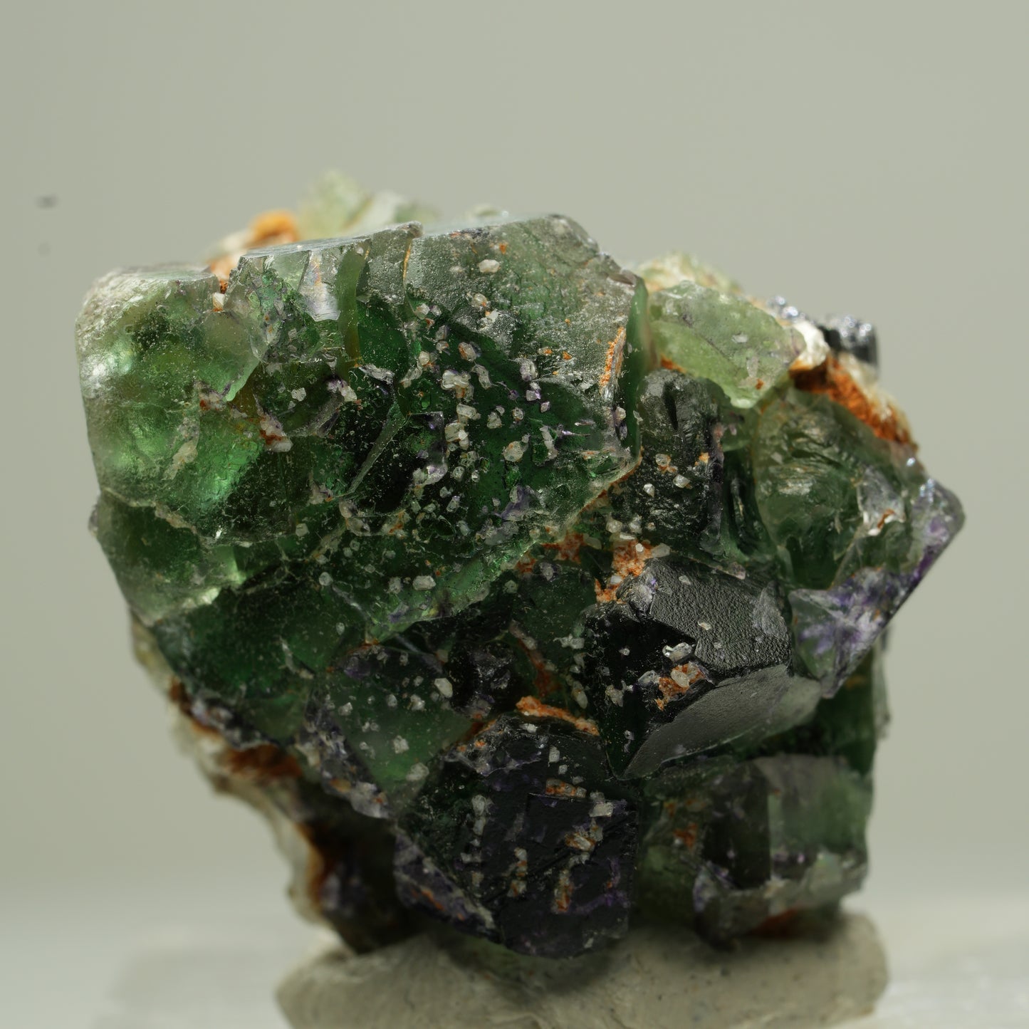 Phantom Fluorit Würfel, Schörl Turmalin, Muskovit Erongo, Namibia 28*23*21mm #13816