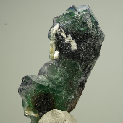 Klare Phantom Fluorit Würfel, Muskovit Stufe Erongo, Namibia 50*28*21mm #13820