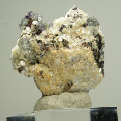 Bunte Phantom Fluorit Würfel, Schörl Turmalin, Muskovit Erongo, Namibia 39*36*29mm #13821