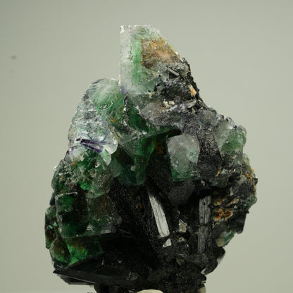 Phantom Fluorit Würfel, Schörl Turmalin, Muskovit Erongo, Namibia 50*37*21mm #13825