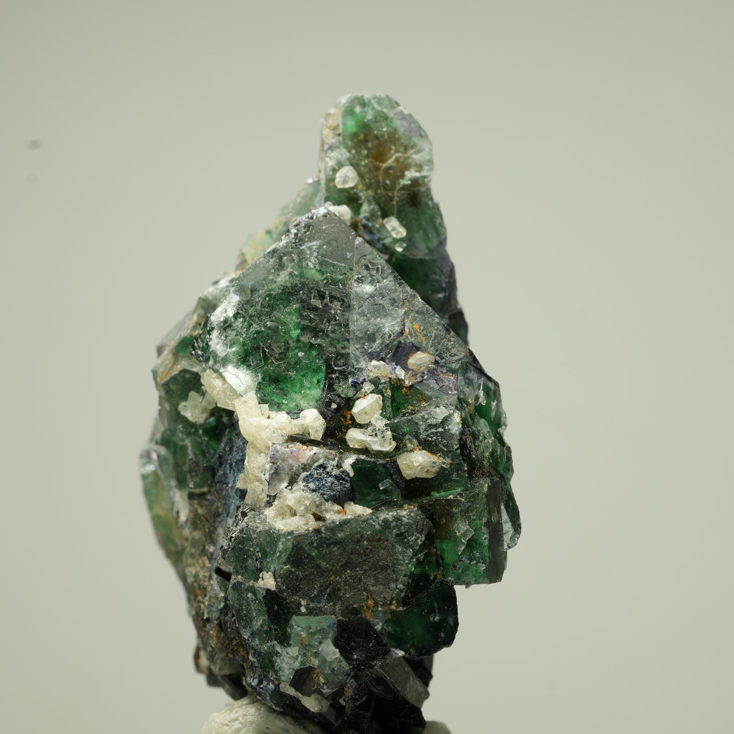 Phantom Fluorit Würfel, Schörl Turmalin, Muskovit Erongo, Namibia 50*37*21mm #13825