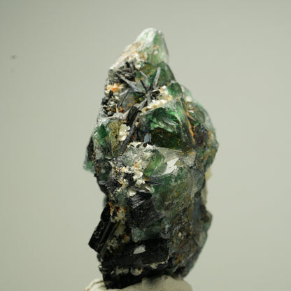 Phantom Fluorit Würfel, Schörl Turmalin, Muskovit Erongo, Namibia 50*37*21mm #13825