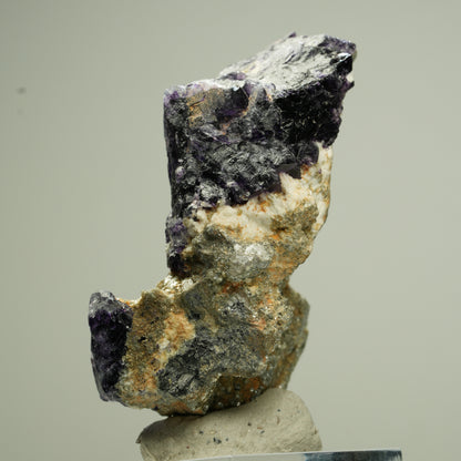 Bunte Phantom Fluorit Würfel, Schörl Turmalin, Muskovit Erongo, Namibia 50*26*24mm #13826