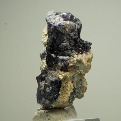 Bunte Phantom Fluorit Würfel, Schörl Turmalin, Muskovit Erongo, Namibia 50*26*24mm #13826