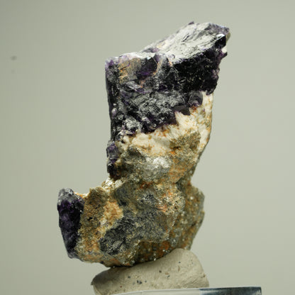 Bunte Phantom Fluorit Würfel, Schörl Turmalin, Muskovit Erongo, Namibia 50*26*24mm #13826