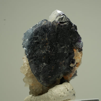 Seltene Phantom Fluorit Würfel mit Quarz Stufe, lila Erongo, Namibia 39*34*24mm #13827