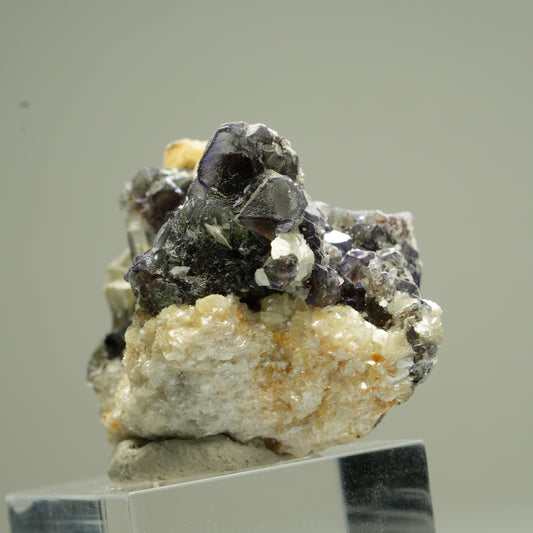Bunte Phantom Fluorit, Schörl Turmalin, Muskovit, Rauchquarz Erongo, Namibia 46*31*27mm #13828