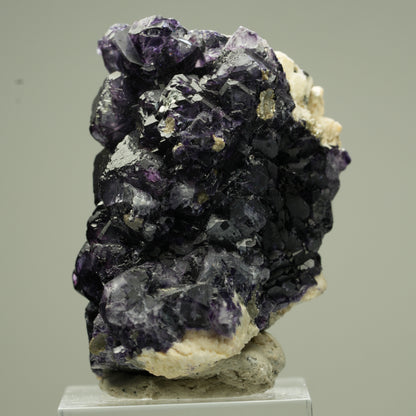 Seltene Phantom Fluorit, Orthoklas, Hyalit Opal Stufe Erongo, Namibia 44*38*34mm #13830