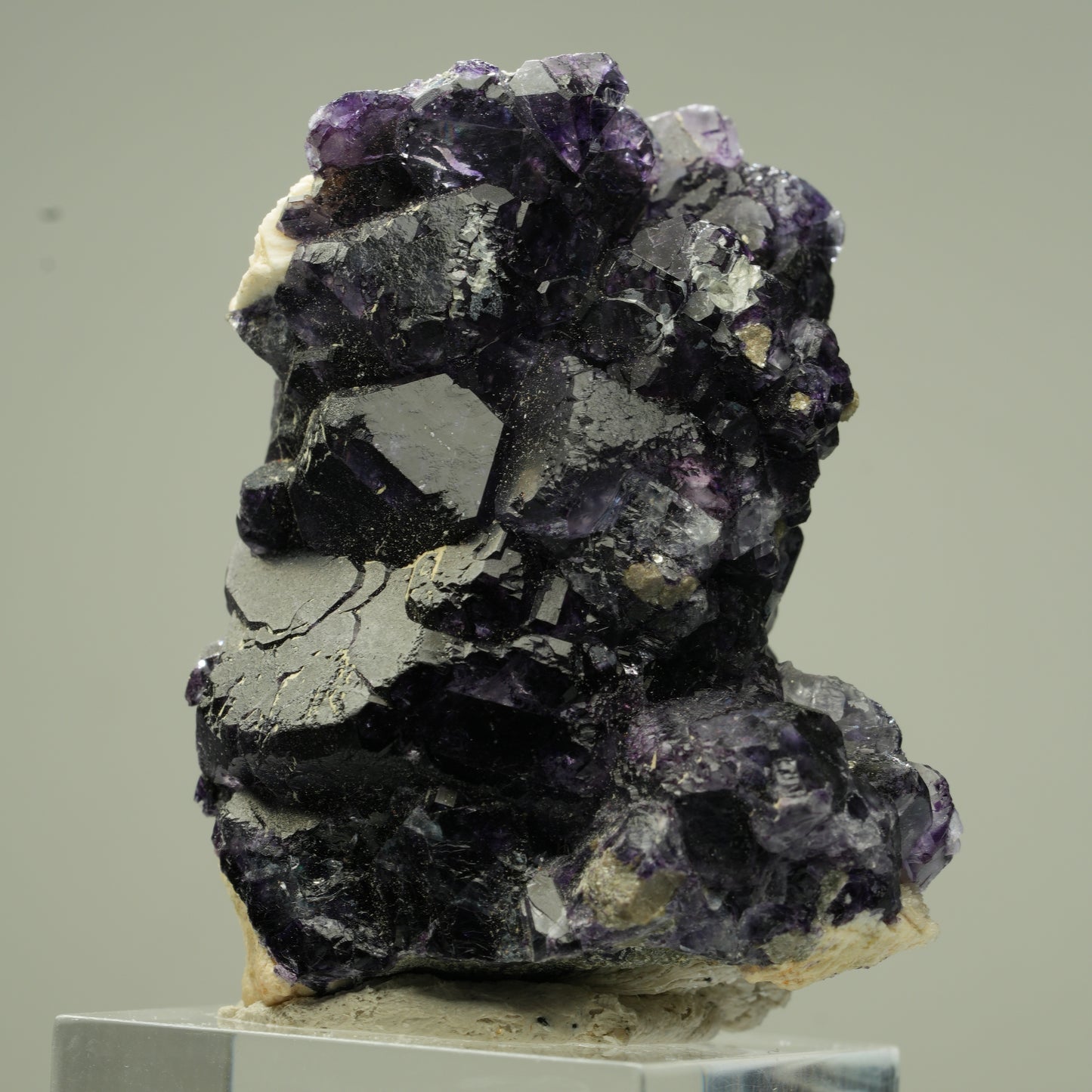 Seltene Phantom Fluorit, Orthoklas, Hyalit Opal Stufe Erongo, Namibia 44*38*34mm #13830