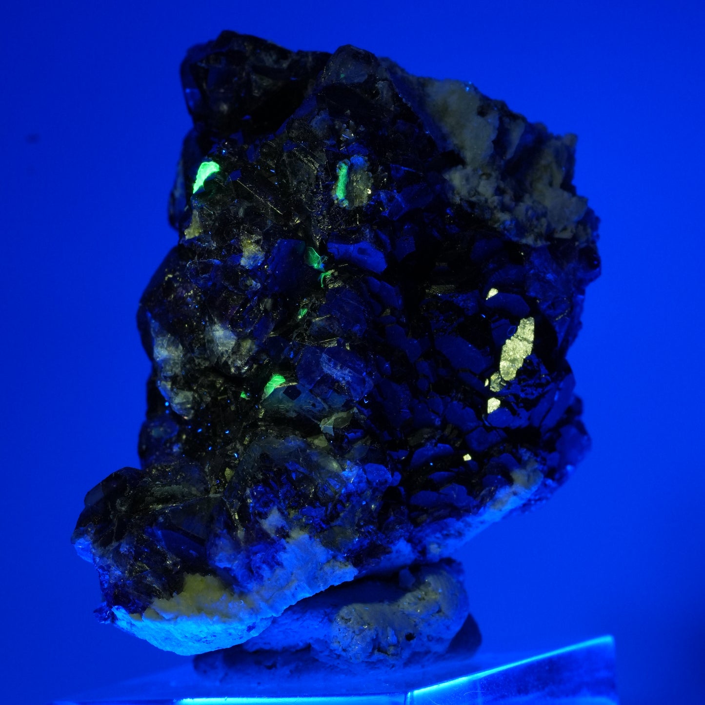 Seltene Phantom Fluorit, Orthoklas, Hyalit Opal Stufe Erongo, Namibia 44*38*34mm #13830