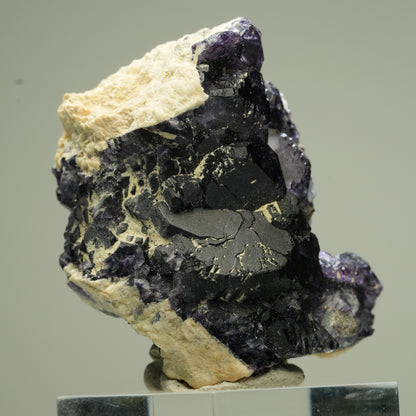 Seltene Phantom Fluorit, Orthoklas, Hyalit Opal Stufe Erongo, Namibia 44*38*34mm #13830