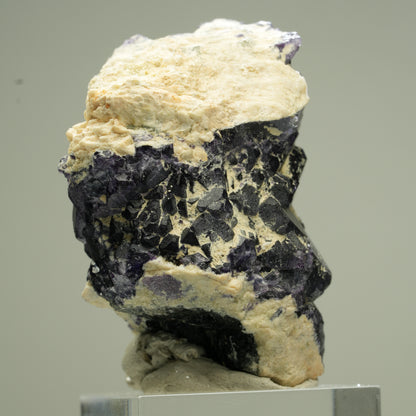 Seltene Phantom Fluorit, Orthoklas, Hyalit Opal Stufe Erongo, Namibia 44*38*34mm #13830